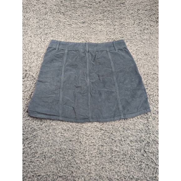 American Eagle Skirt Women 10 Blue Hi Rise A Line Classiccore Casual Corduroy - Picture 2 of 8